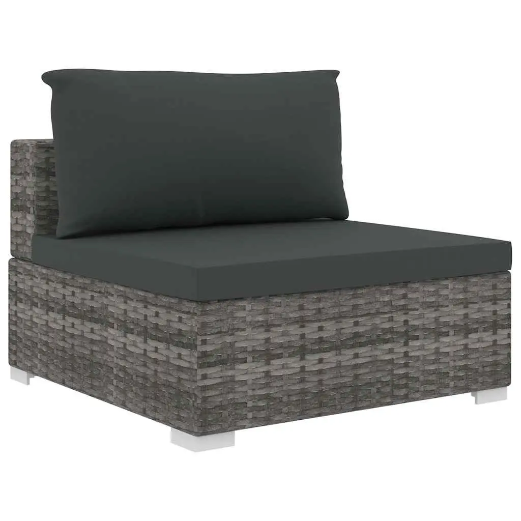 4 Piece Garden Lounge Sofa Set Outdoor Furniture Patio Grey Rattan
