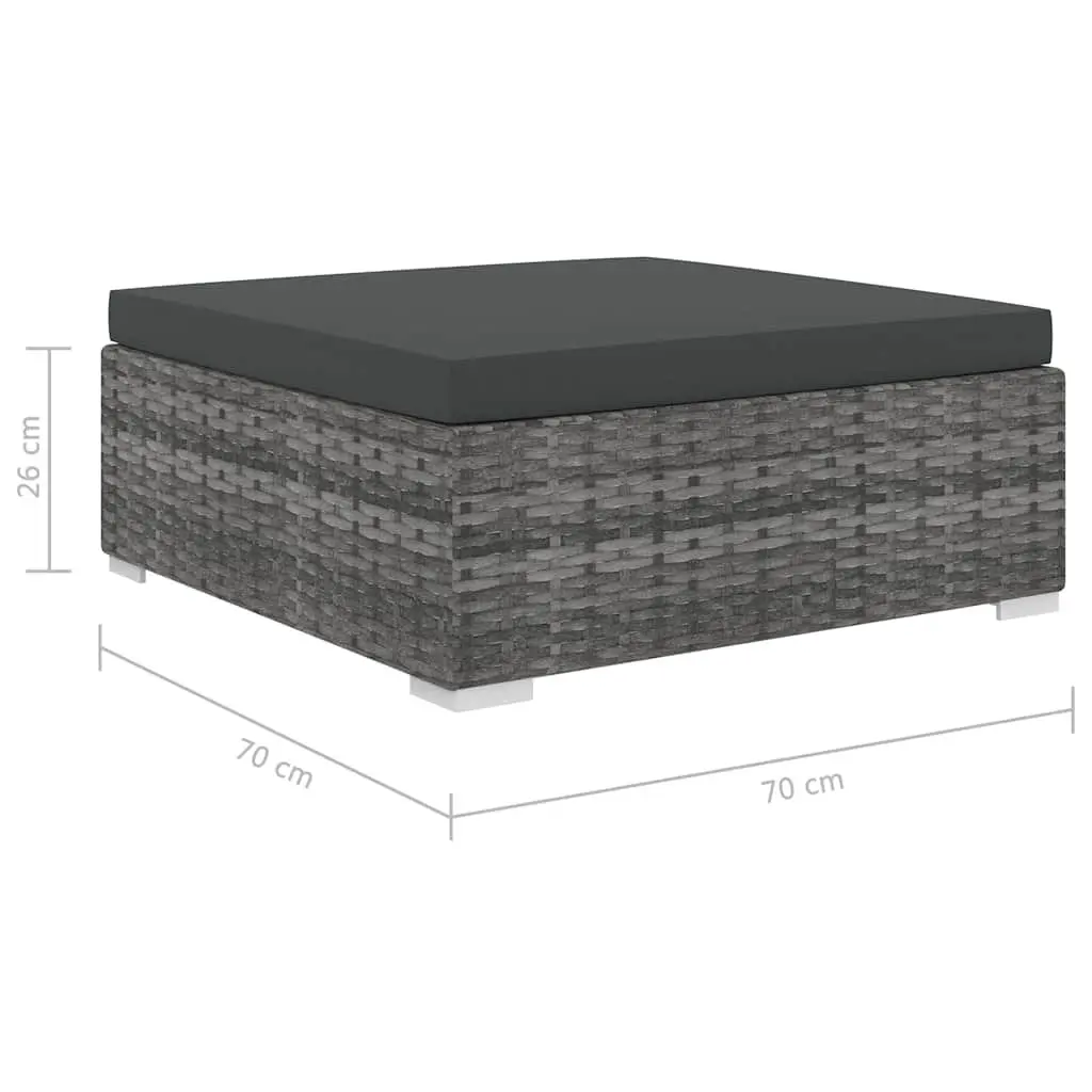 4 Piece Garden Lounge Sofa Set Outdoor Furniture Patio Grey Rattan