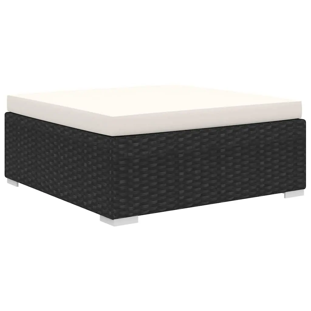 5 Piece Garden Lounge Set Outdoor Patio Sofa with Cushions Black