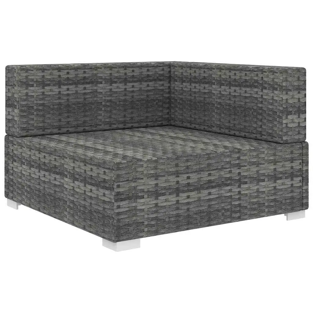Sectional Corner Chair Outdoor Seating PE Rattan Grey