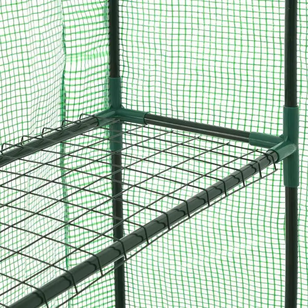 Walk-in Greenhouse 12 Shelves Tunnel Garden Green UV Protected Steel Frame