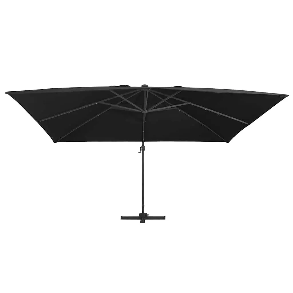 Cantilever Garden Parasol Outdoor Hanging Sunshade 400x300 cm Black
