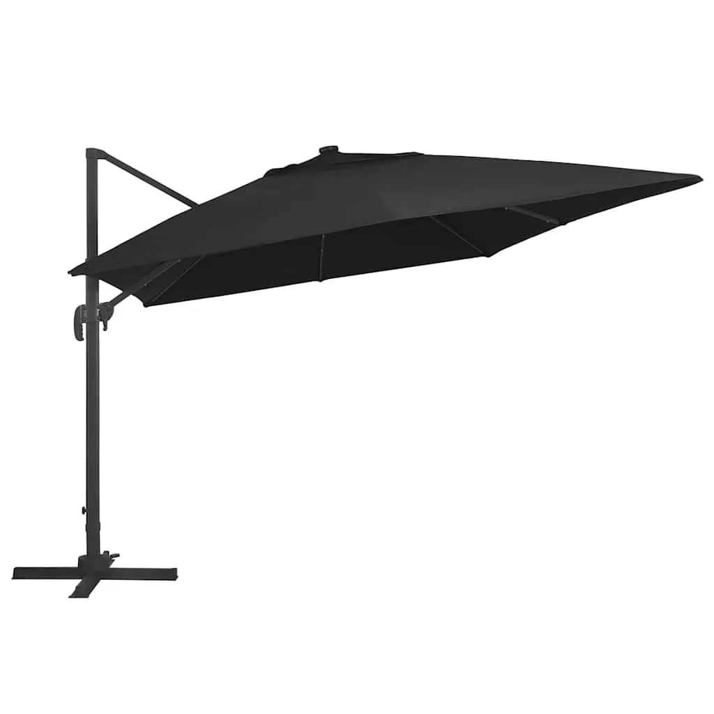 Cantilever Garden Parasol Outdoor Hanging Sunshade 400x300 cm Black