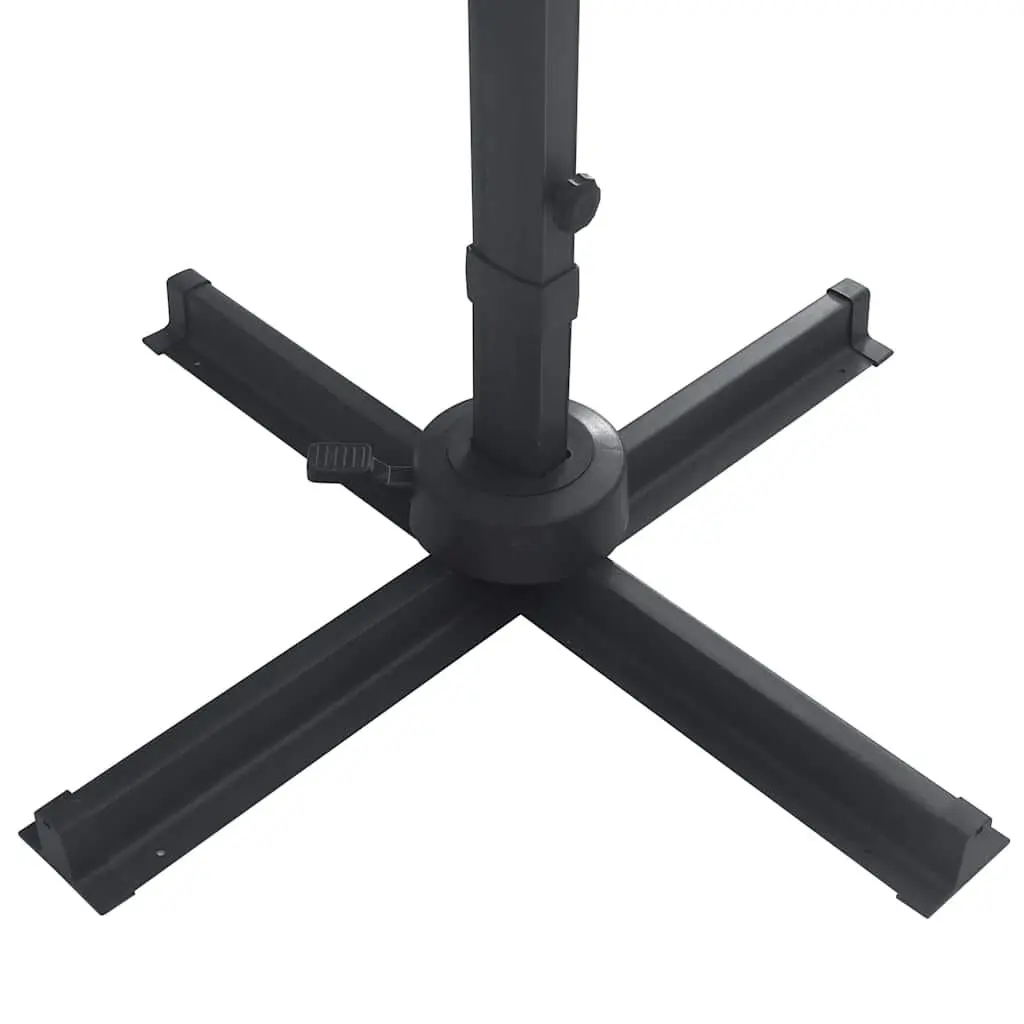 Cantilever Garden Parasol Outdoor Hanging Sunshade 400x300 cm Black