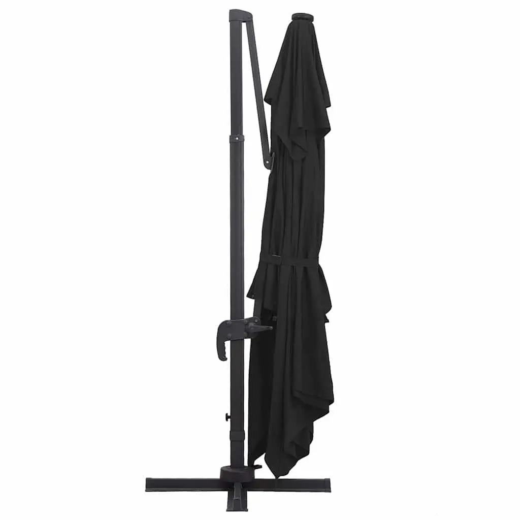 Cantilever Garden Parasol Outdoor Hanging Sunshade 400x300 cm Black