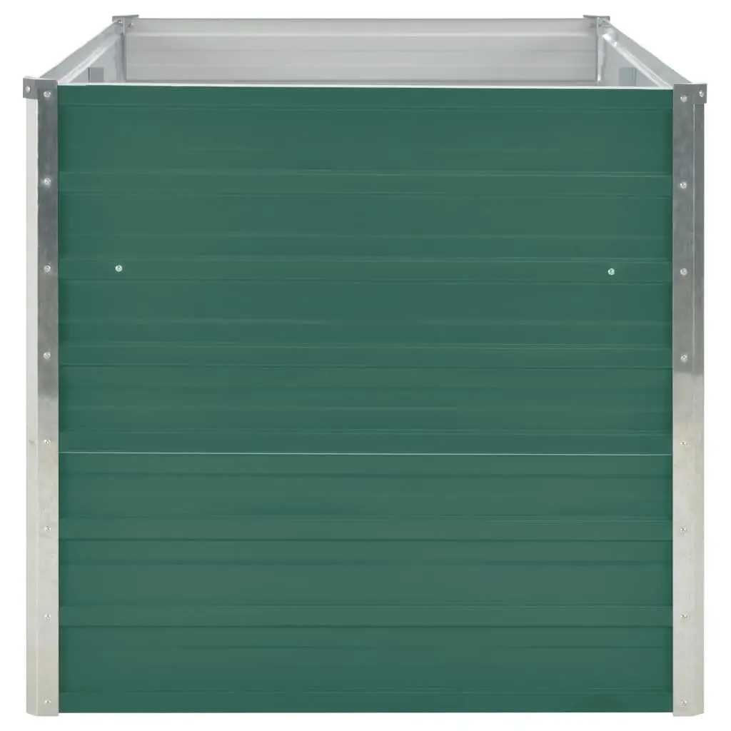 Raised Garden Bed 160x80x77cm Galvanised Steel Green Outdoor Planter Box