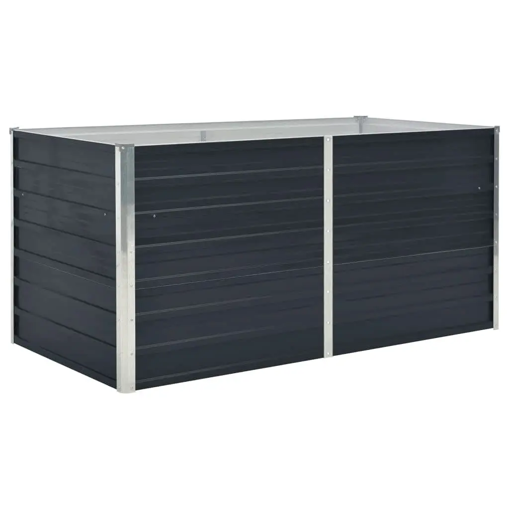 Raised Garden Bed Rectangular Planter 160x80x45 cm Anthracite Steel Construction