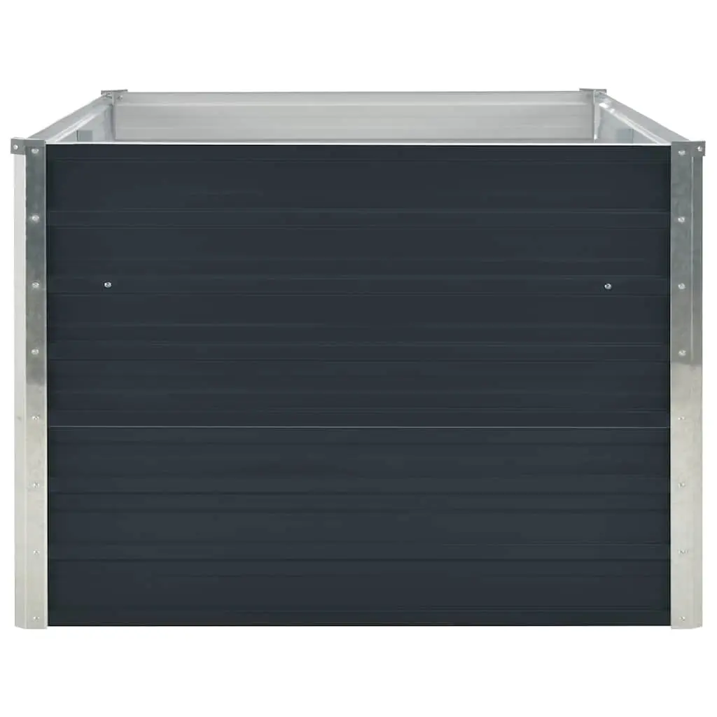 Raised Garden Bed Rectangular Planter 160x80x45 cm Anthracite Steel Construction