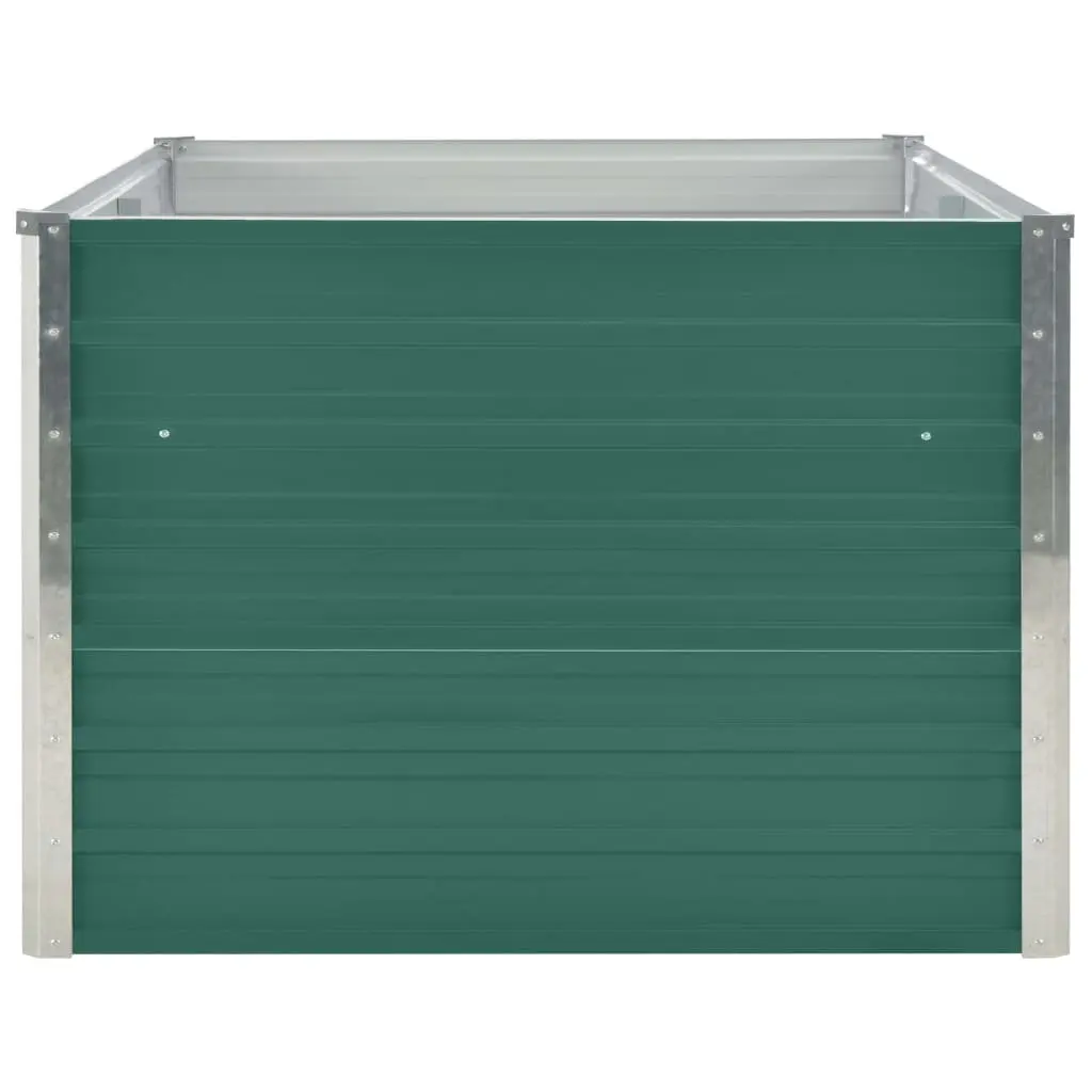 Raised Garden Bed Galvanised Steel Planter 160x80x45 cm Green Rectangular