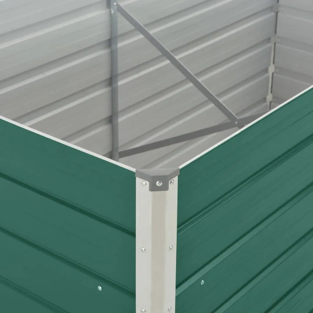 Raised Garden Bed Galvanised Steel Planter 160x80x45 cm Green Rectangular
