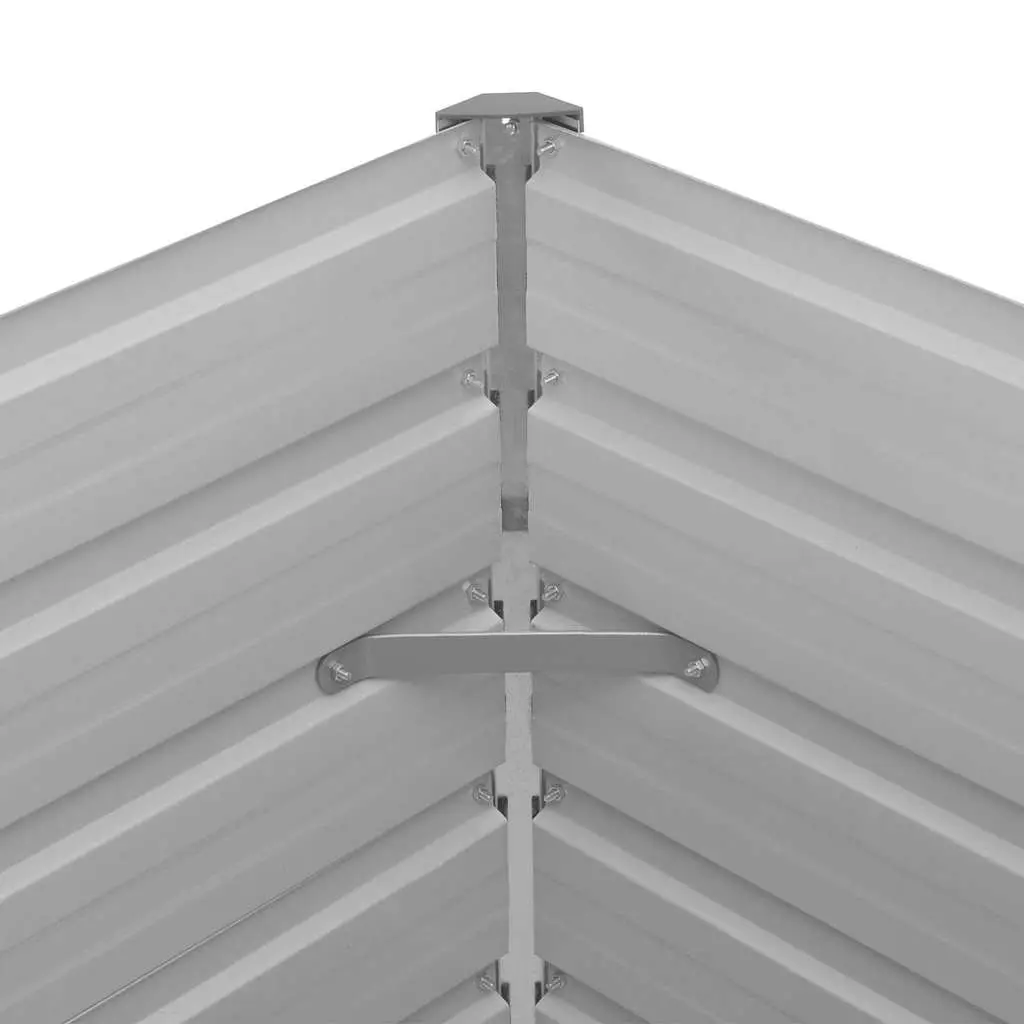 Raised Garden Bed Galvanised Steel Planter 100x100x77 cm Green Open Bottom