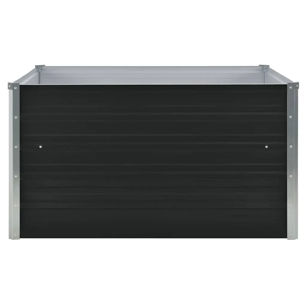 Raised Garden Bed Square Planter Box 100x100x45 cm Outdoor Gardening Container Anthracite