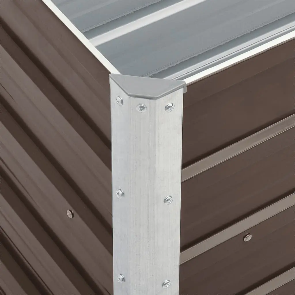 Garden Raised Bed Planter Box Growing Container 240 x 40 x 45 cm Brown
