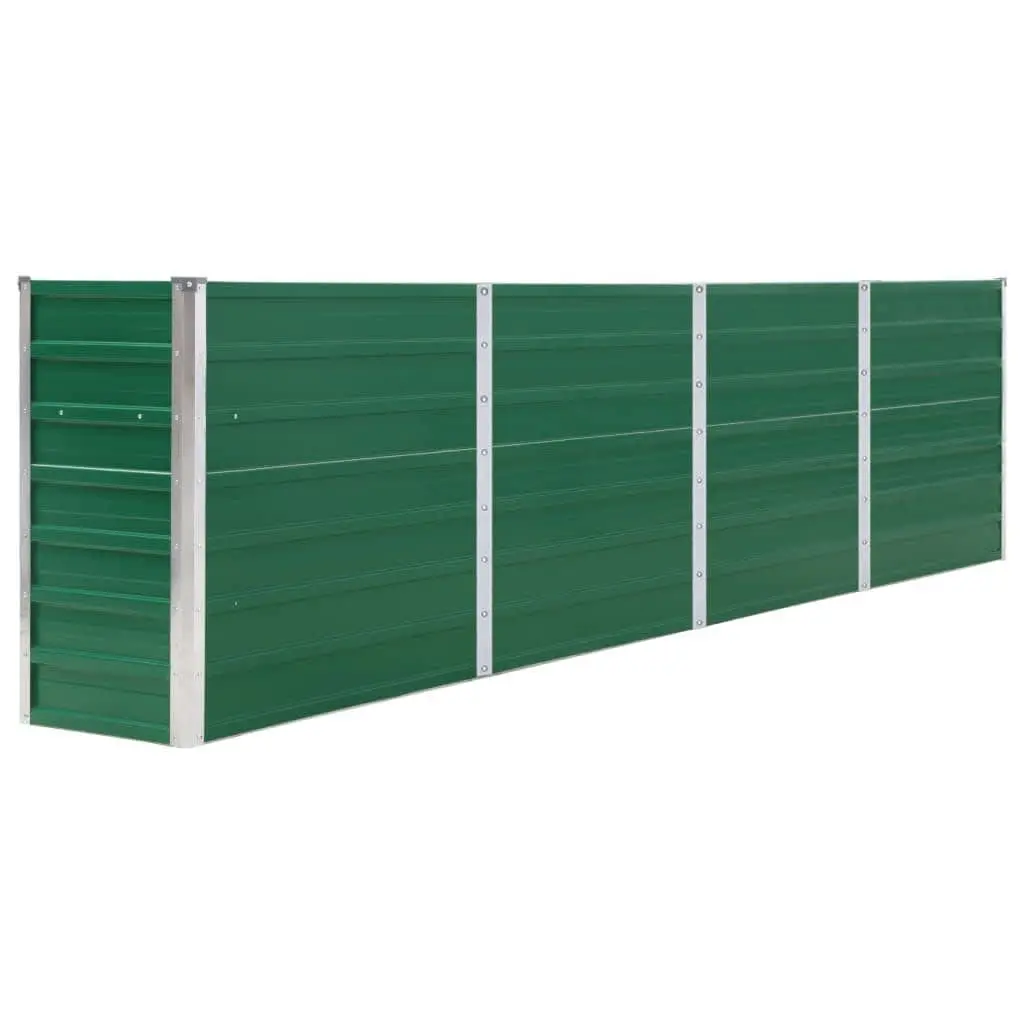 Raised Garden Bed Galvanised Steel Planter Box 320x40x77cm Green Outdoor