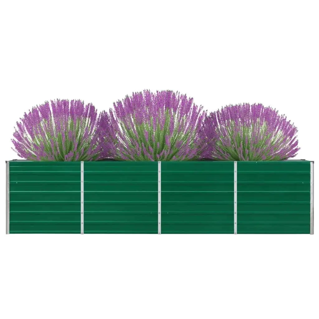 Raised Garden Bed Galvanised Steel Planter Box 320x40x77cm Green Outdoor