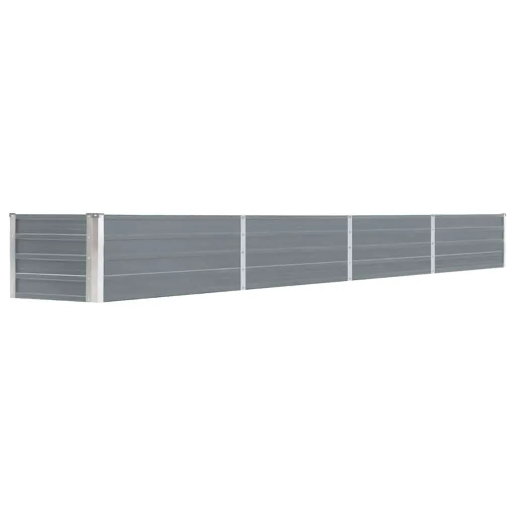 Metal Raised Garden Bed Planter Outdoor Vegetable Flower Box 320x40x45cm Grey