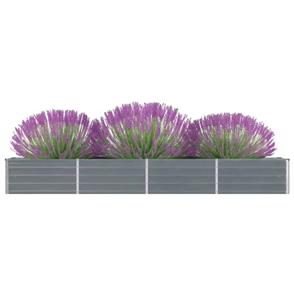 Metal Raised Garden Bed Planter Outdoor Vegetable Flower Box 320x40x45cm Grey