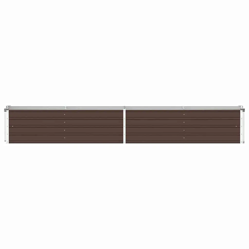 Raised Garden Bed Planter Box Outdoor Brown 320 x 40 x 45 cm for Flowers Vegetables Herbs