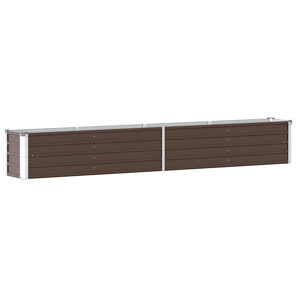 Raised Garden Bed Planter Box Outdoor Brown 320 x 40 x 45 cm for Flowers Vegetables Herbs