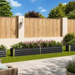 Practical and Affordable Anthracite Steel Raised Garden Bed