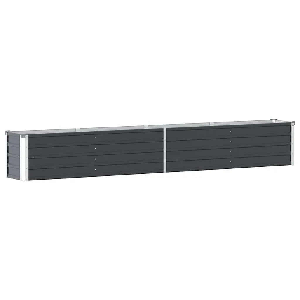 Outdoor Planter Box Elevated Garden Bed 320x40x45cm Galvanised Steel Anthracite for Vegetables Herbs Flowers