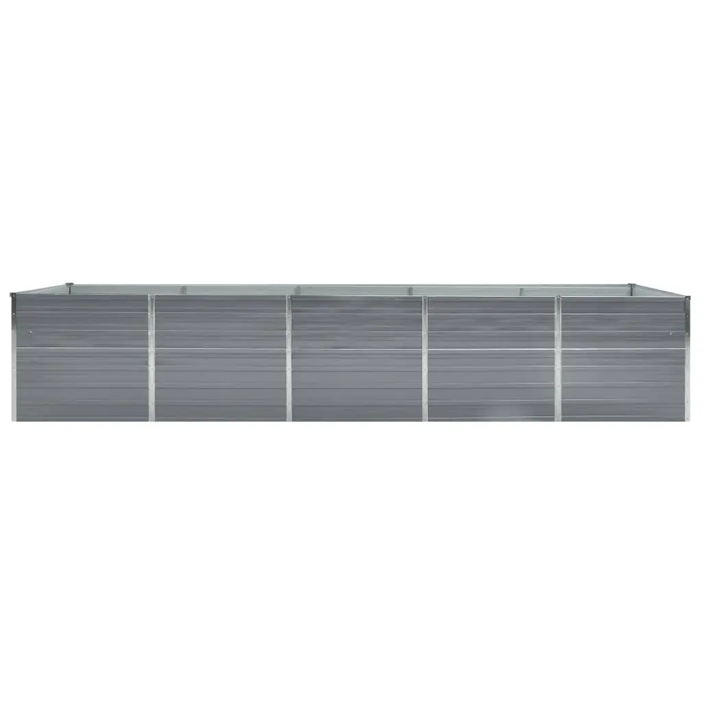 Galvanised Steel Garden Raised Bed Outdoor Planter Box for Flowers Vegetables Herbs 400 x 80 x 45 cm Grey