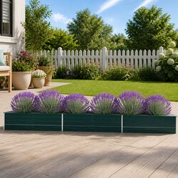 Garden Raised Bed Planter Box Galvanised Steel Outdoor Flowers Vegetables Herbs