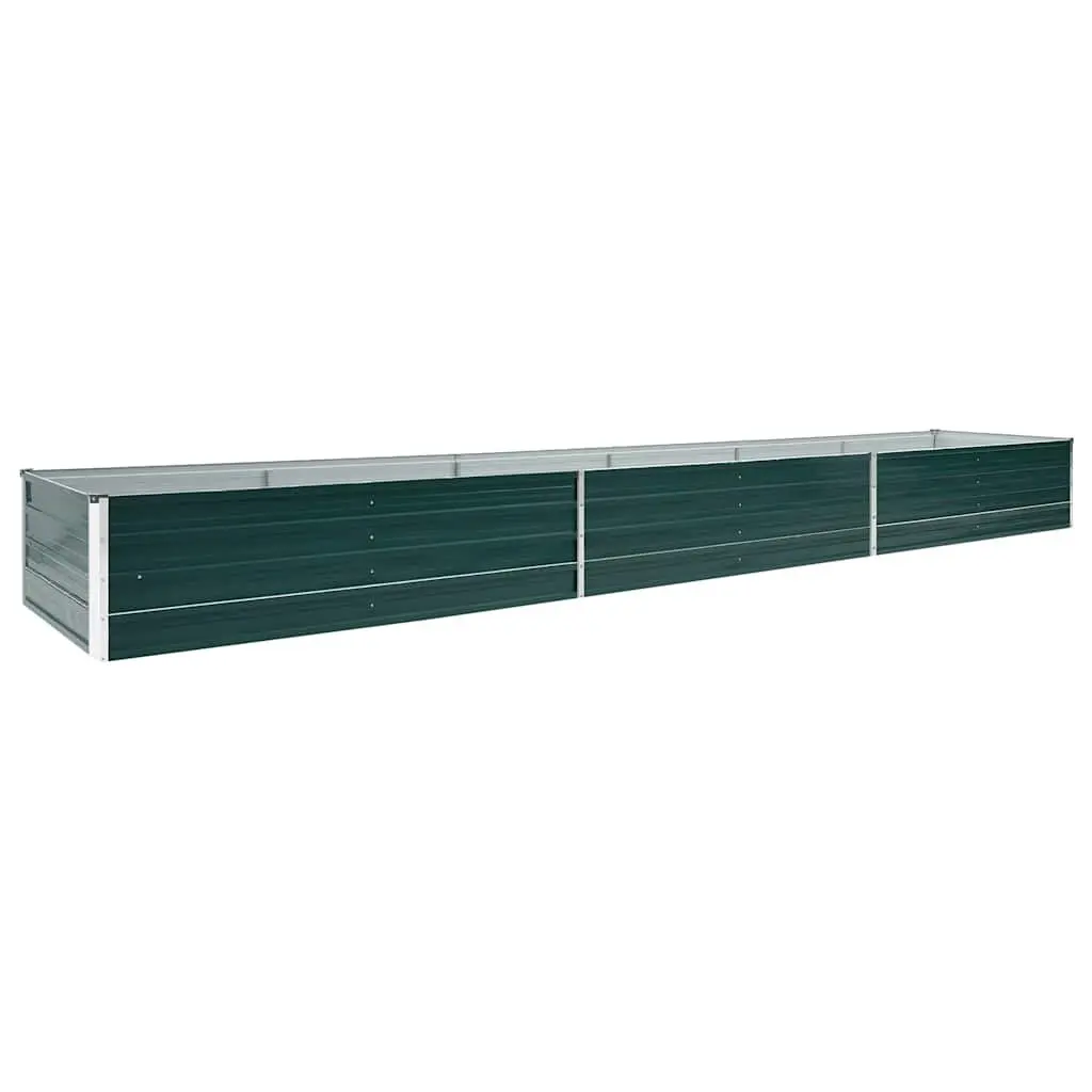 Raised Garden Bed Planter Box Galvanised Steel Outdoor Flowers Vegetables Herbs Green 480 x 80 x 45 cm