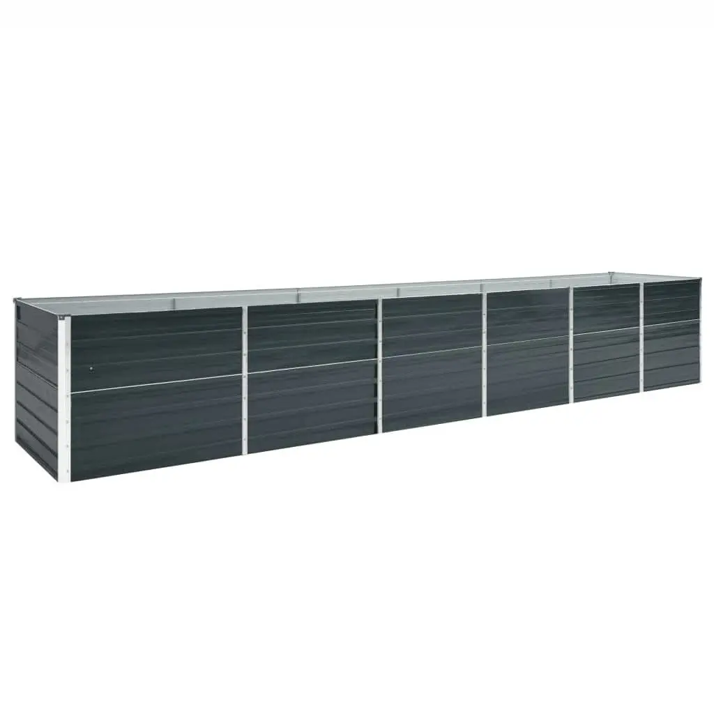 Raised Garden Bed Planter Box Outdoor Vegetables Flowers Herbs Anthracite 480 x 80 x 77 cm