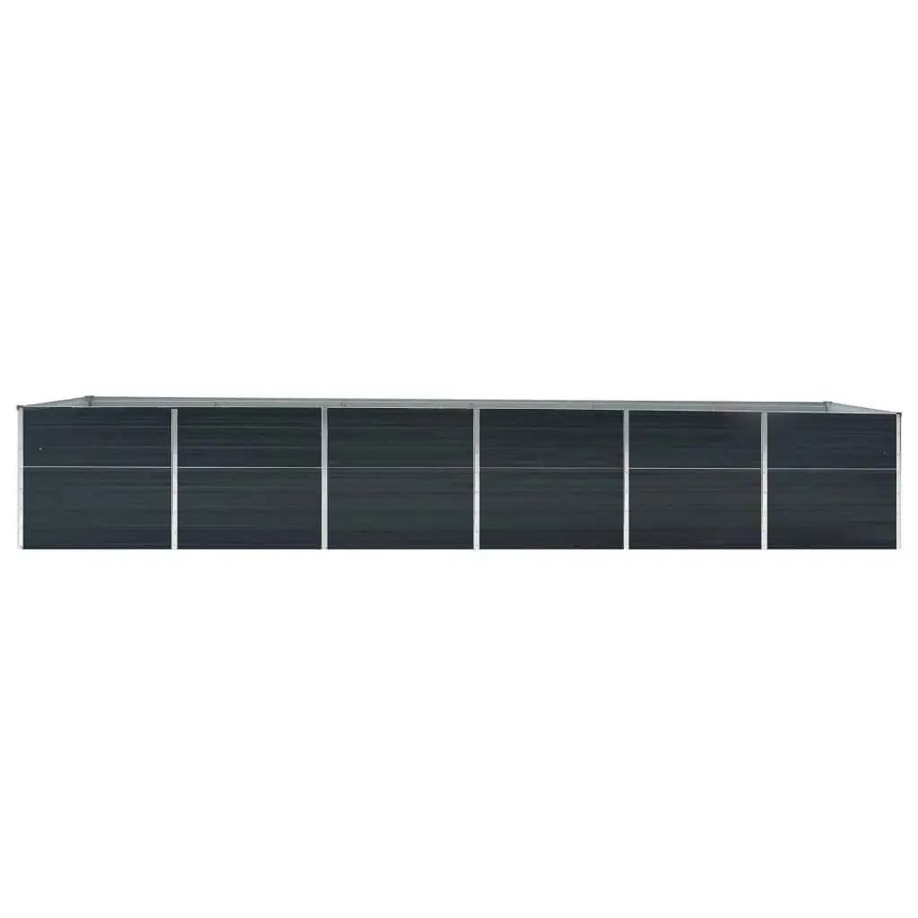 Raised Garden Bed Planter Box Outdoor Vegetables Flowers Herbs Anthracite 480 x 80 x 77 cm
