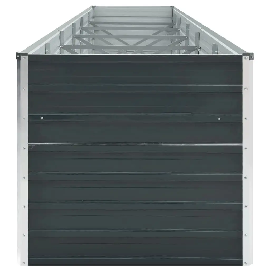 Raised Garden Bed Planter Box Outdoor Vegetables Flowers Herbs Anthracite 480 x 80 x 77 cm