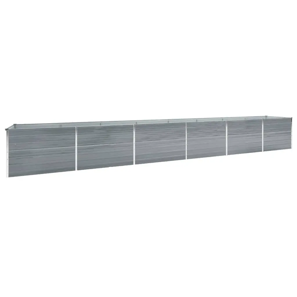 Raised Garden Bed Planter Box Outdoor Vegetable Herb Container 600x80x77cm Grey