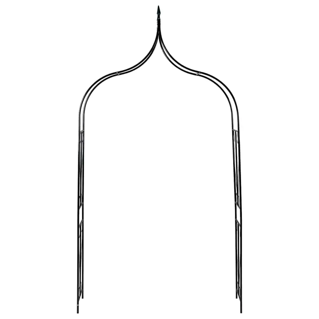 Garden Arch Outdoor Arbour Climbing Plants 142 x 37 x 275 cm Dark Green