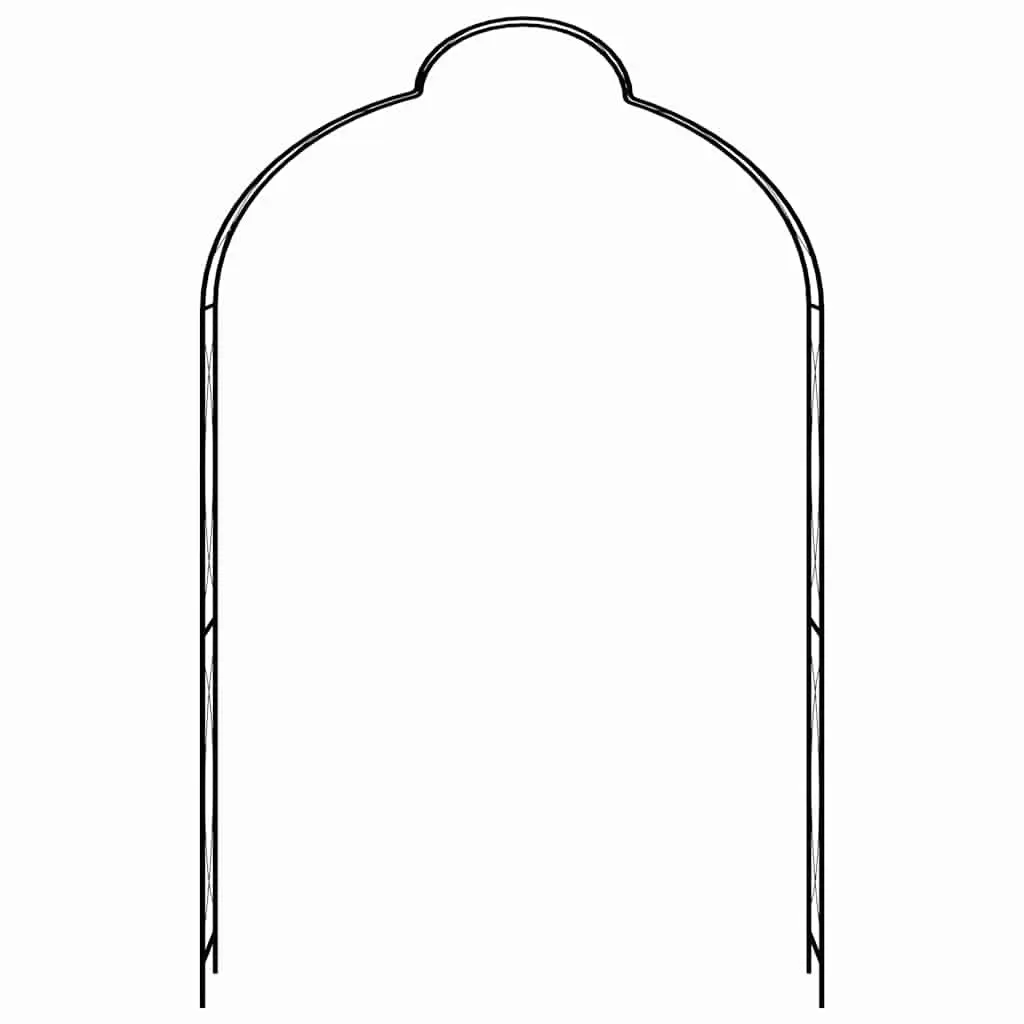 Garden Arch Climbing Plants 150 x 34 x 240 cm Black Iron Outdoor Arbour