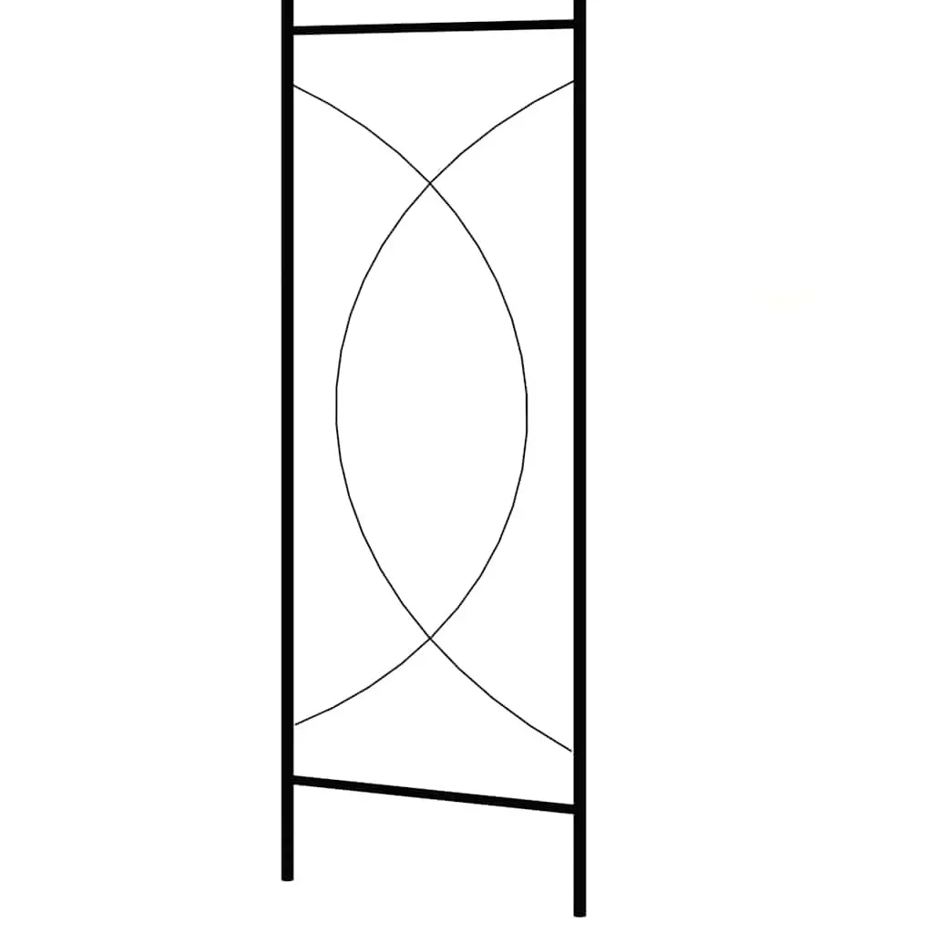 Garden Arch Climbing Plants 150 x 34 x 240 cm Black Iron Outdoor Arbour