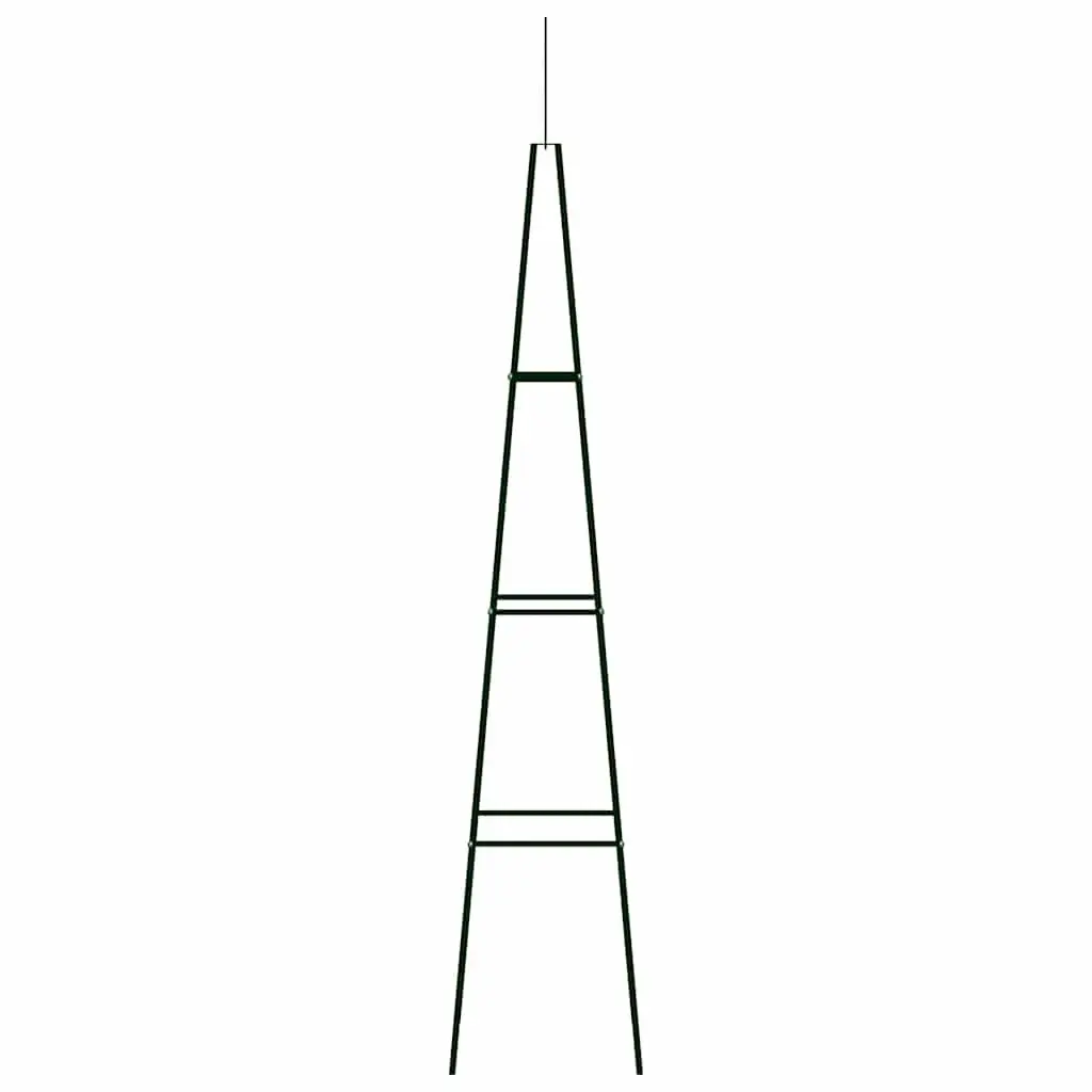 Garden Climbing Plant Rack 3-Tier Trellis Support Structure for Roses Dark Green