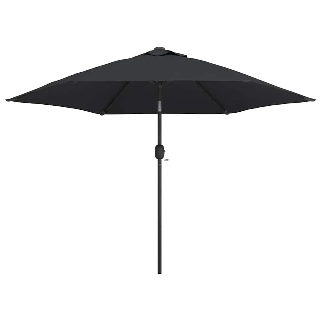Garden Parasol 300cm Outdoor Umbrella Black Sunshade Crank Tilt Pole