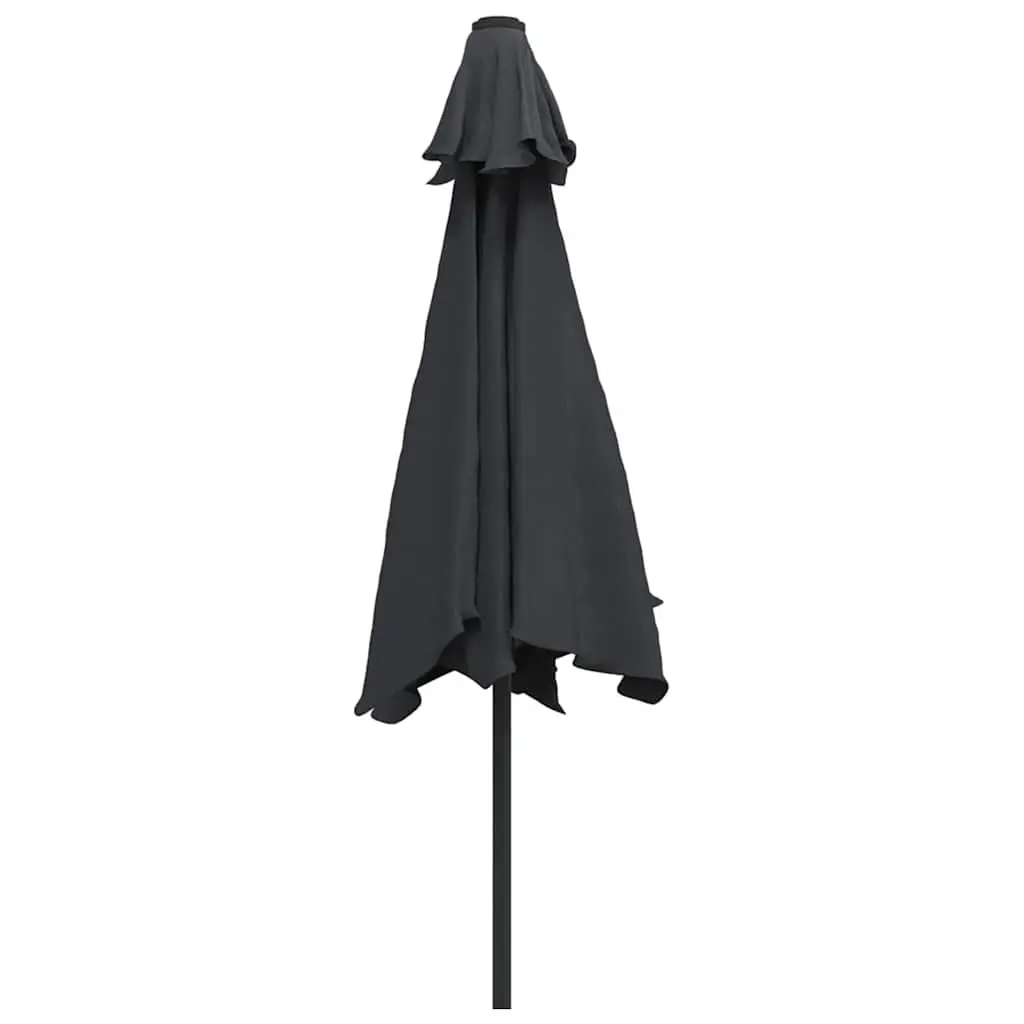Garden Parasol 300cm Outdoor Umbrella Black Sunshade Crank Tilt Pole