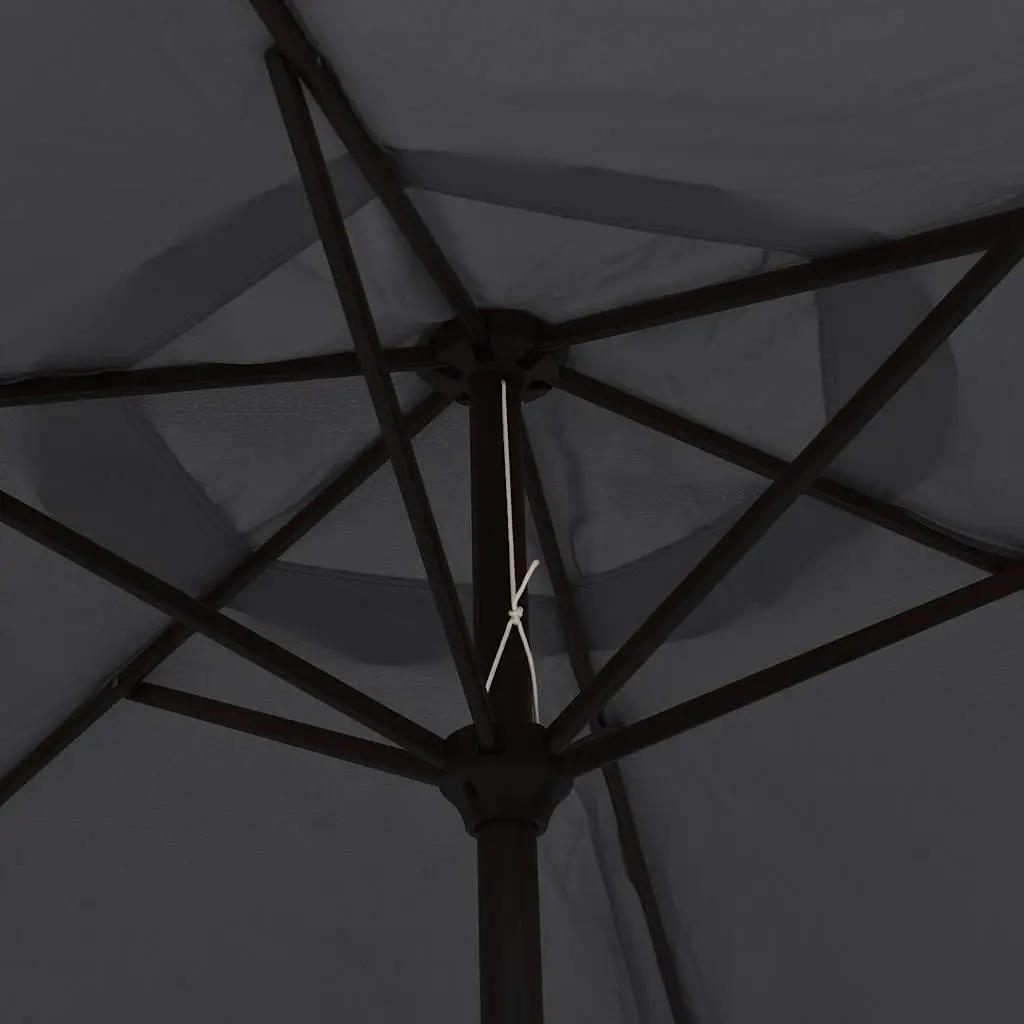 Garden Parasol 300cm Outdoor Umbrella Black Sunshade Crank Tilt Pole