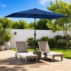 Reliable Garden Parasol - 300x200cm Blue UV Protection