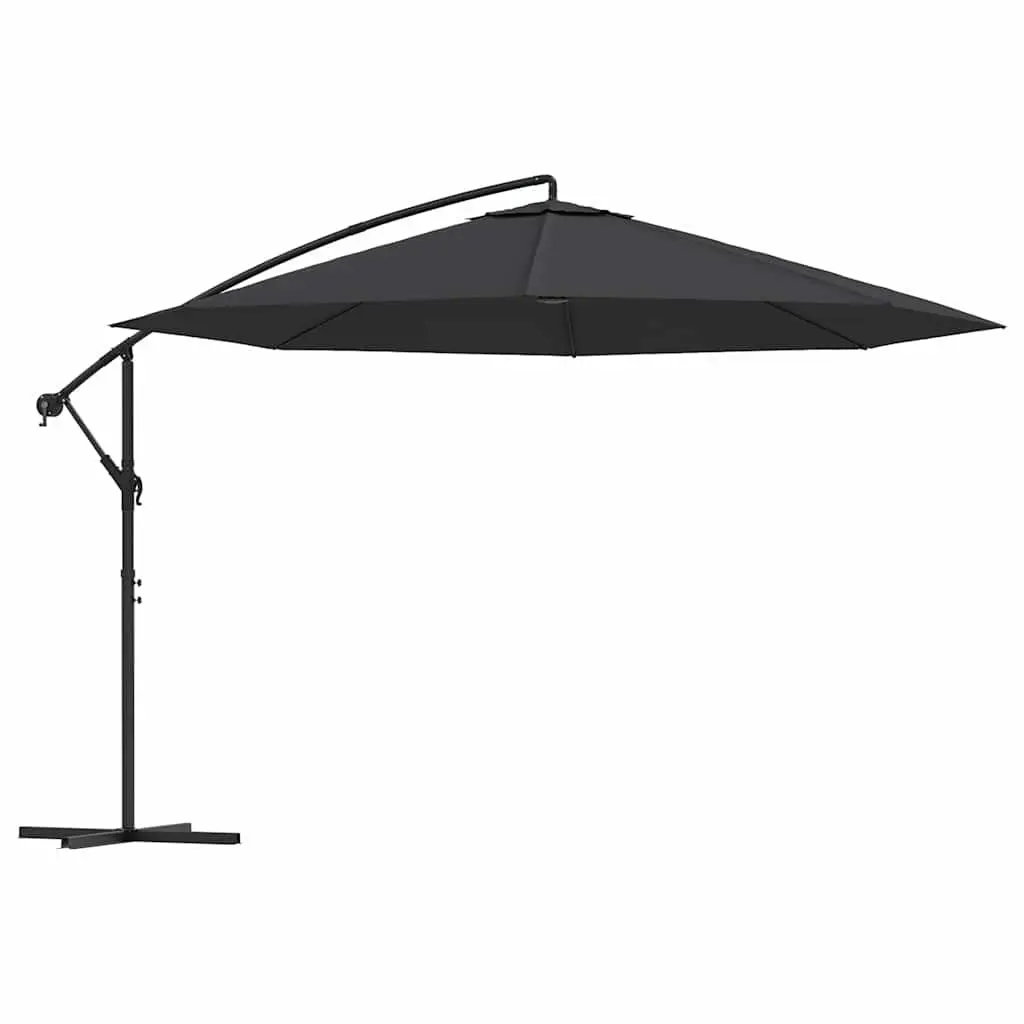 Cantilever Garden Parasol Outdoor Sunshade Umbrella 350cm Black