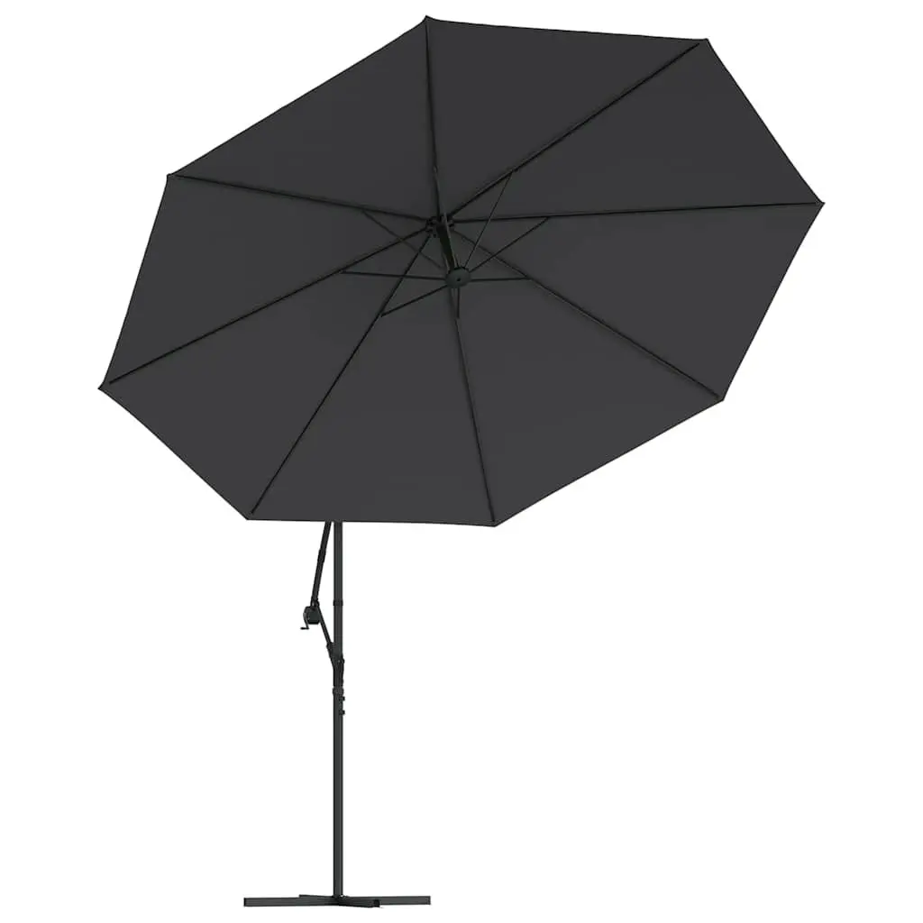 Cantilever Garden Parasol Outdoor Sunshade Umbrella 350cm Black