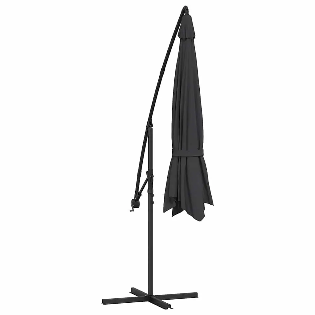 Cantilever Garden Parasol Outdoor Sunshade Umbrella 350cm Black
