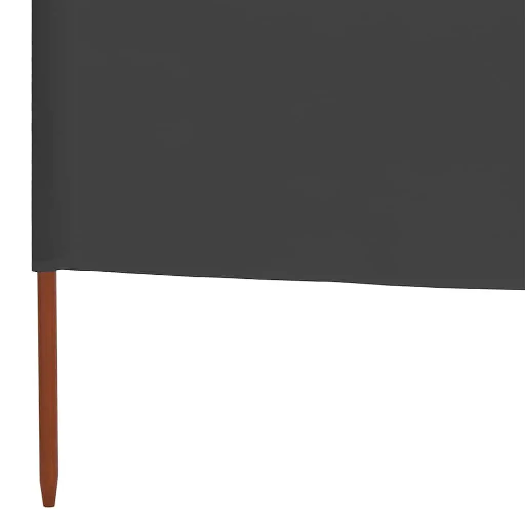 5-Panel Folding Wind Screen Outdoor Garden Shelter 600x80cm Anthracite