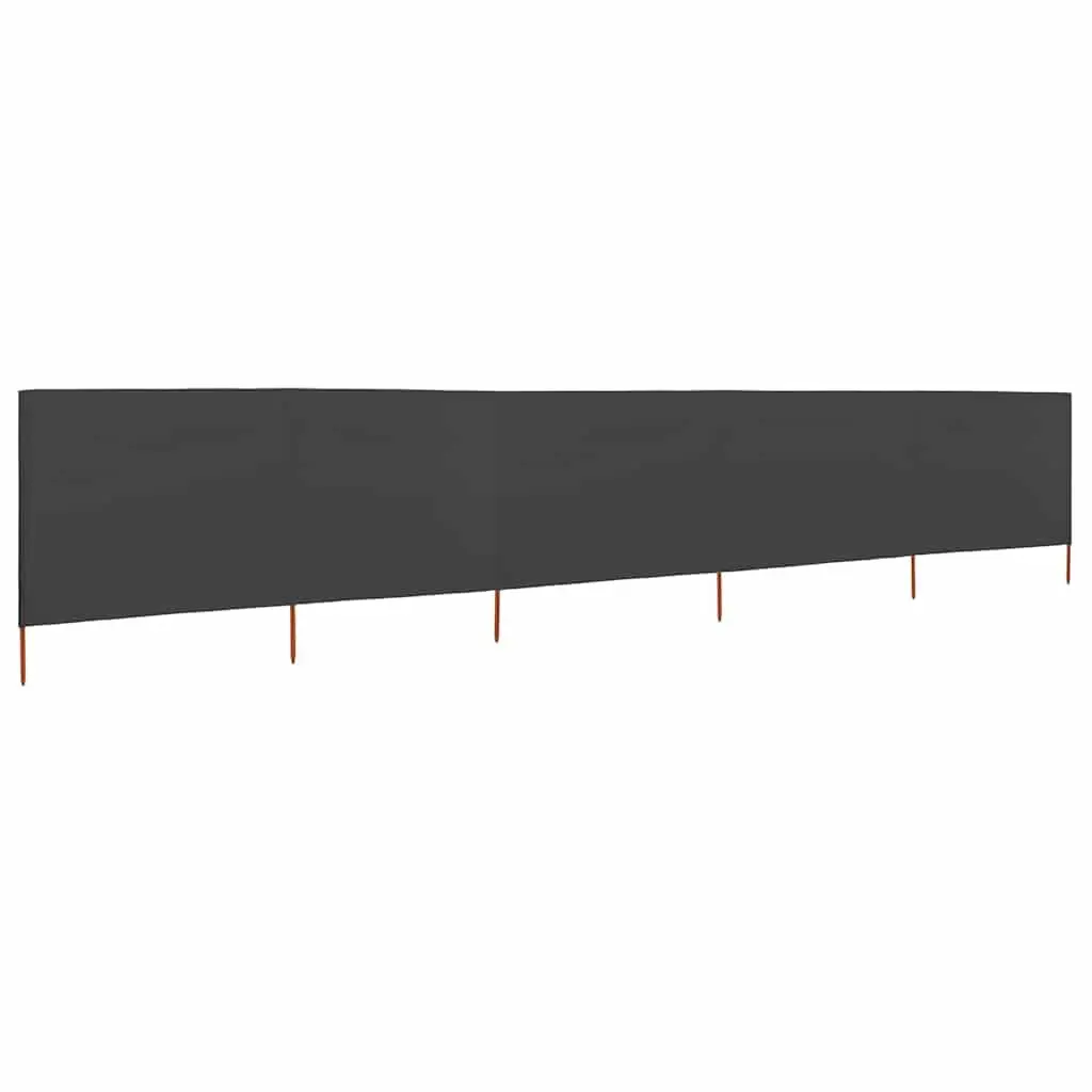 5-Panel Folding Wind Screen Outdoor Garden Shelter 600x160cm Anthracite