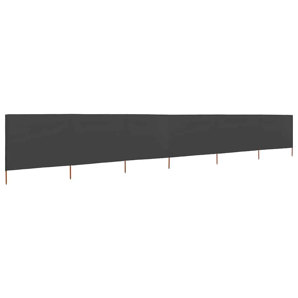 6-Panel Folding Wind Screen Outdoor Shelter 800x160cm Anthracite