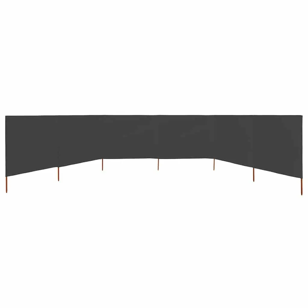 6-Panel Folding Wind Screen Outdoor Shelter 800x160cm Anthracite