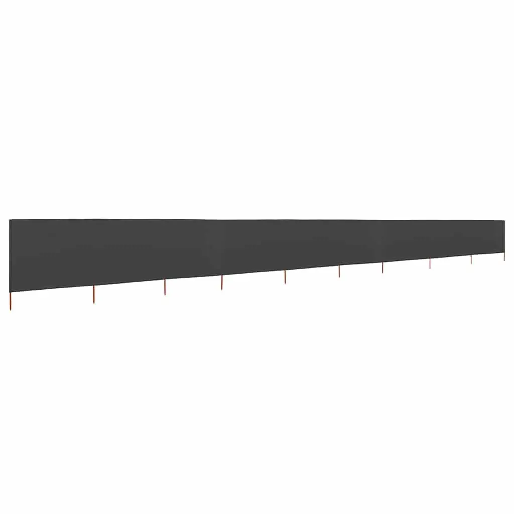 9 Panel Folding Wind Screen Outdoor Shelter 1200x160cm Anthracite