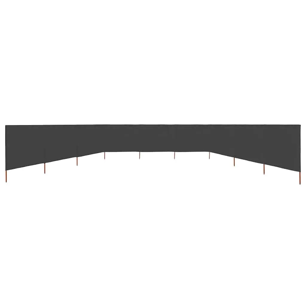 9 Panel Folding Wind Screen Outdoor Shelter 1200x160cm Anthracite