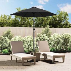 Practical Anthracite Garden Parasol 200x224cm with Stability